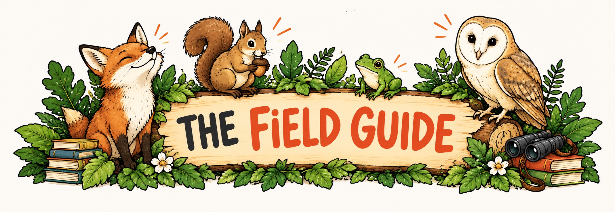 The Field Guide — Office Wildlife illustrated section banner.